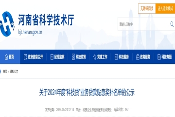 關于2024年度“科技貸”業務貸款貼息獎補名單的公示